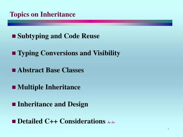topics on inheritance