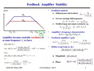 Feedback Amplifier Stability