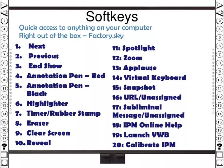 softkeys