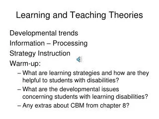 PPT - Learning Theories and Language Teaching PowerPoint Presentation ...