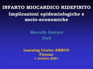 Learning Center ANMCO Firenze 1 ottobre 2001