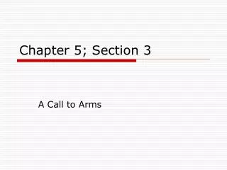 Chapter 5; Section 3