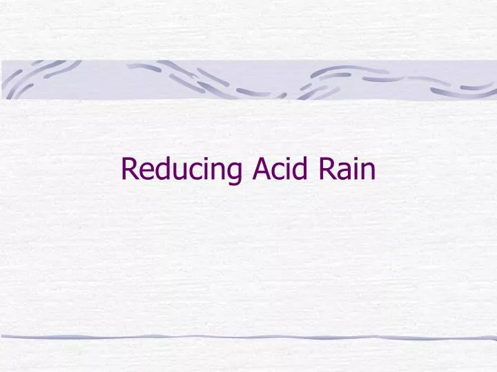 reducing acid rain