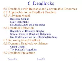 6. Deadlocks