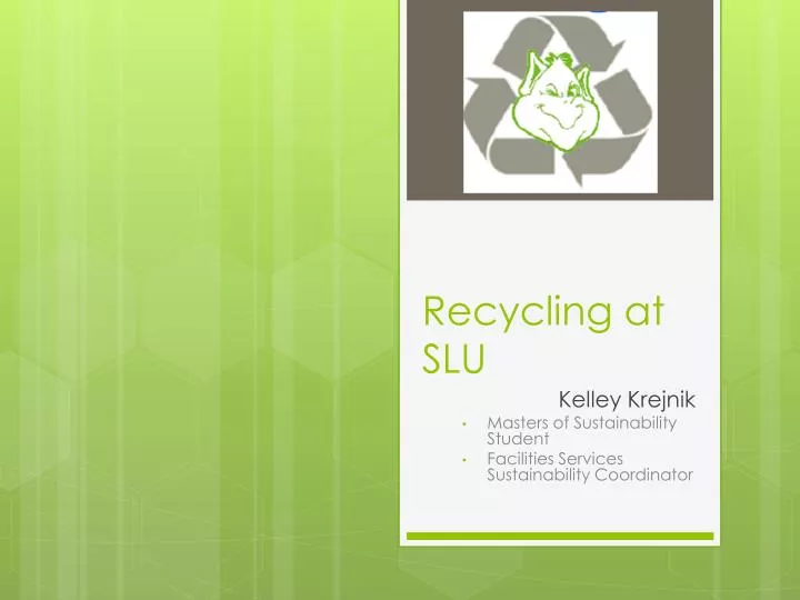 recycling at slu