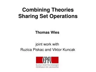 Combining Theories Sharing Set Operations