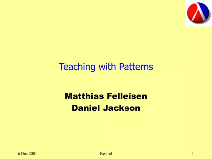 teaching with patterns