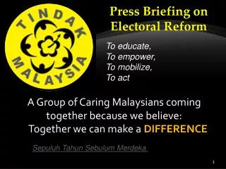 A Group of Caring Malaysians coming together because we believe: