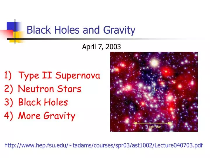 black holes and gravity