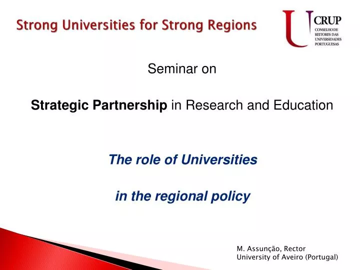 strong universities for strong regions