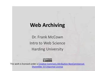 Web Archiving
