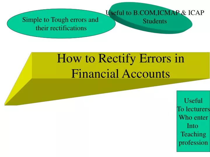 how to rectify errors in financial accounts