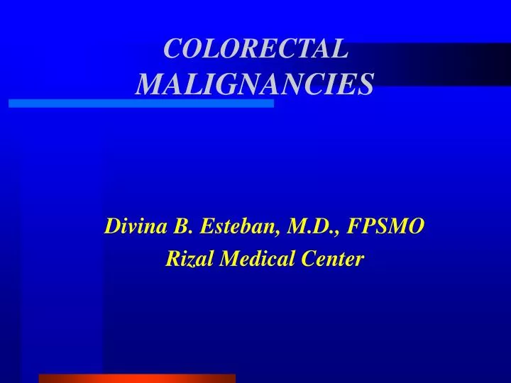 colorectal malignancies