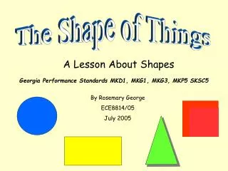 The Shape of Things