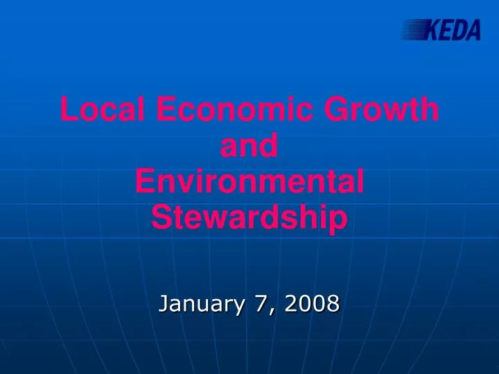 local economic growth and environmental stewardship
