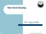 Year End Closing - slide 1