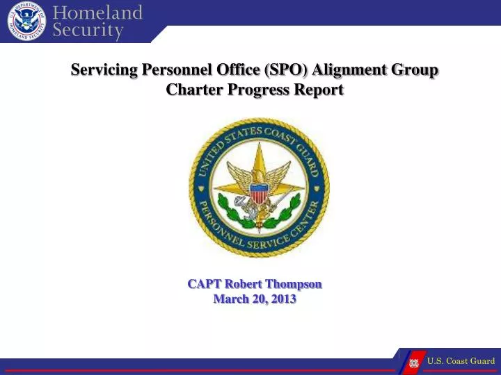 servicing personnel office spo alignment group charter progress report
