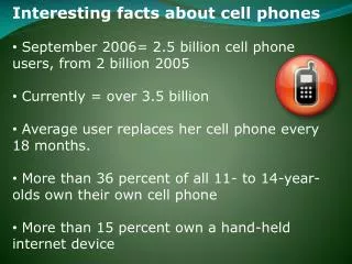 Interesting facts about cell phones