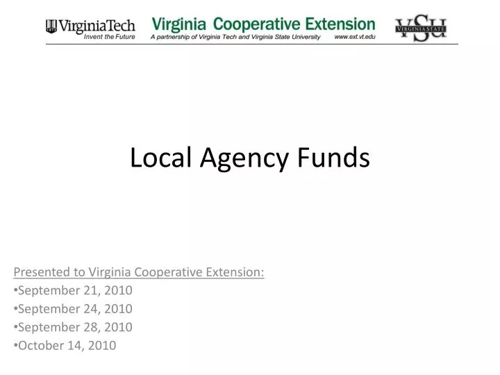 local agency funds