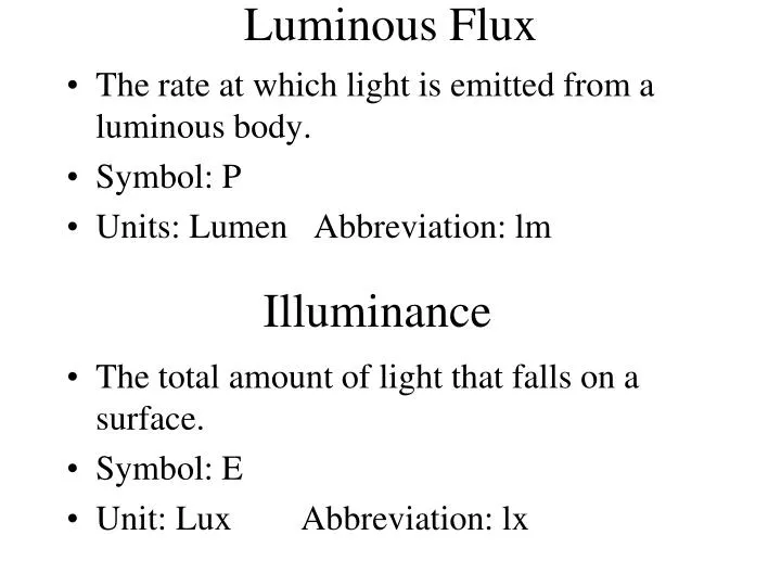 luminous flux