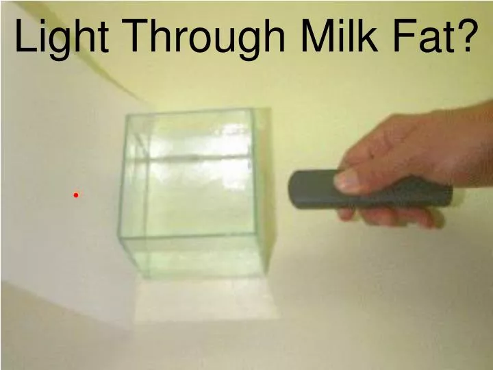 light through milk fat