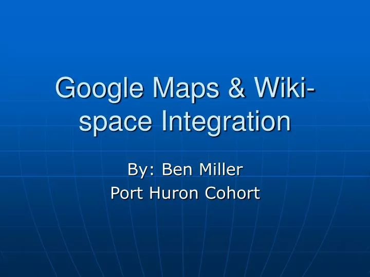google maps wiki space integration