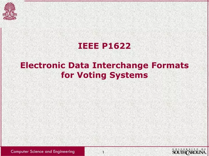 ieee p1622 electronic data interchange formats for voting systems