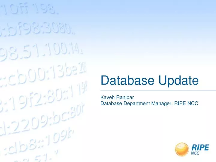 database update