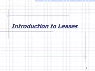 Introduction to Leases