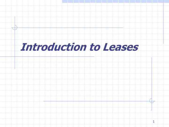 introduction to leases
