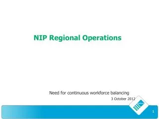 NIP Regional Operations