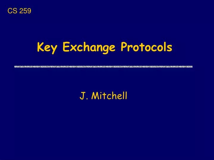 key exchange protocols