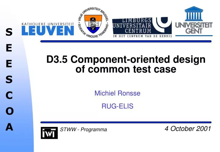 d3 5 component oriented design of common test case