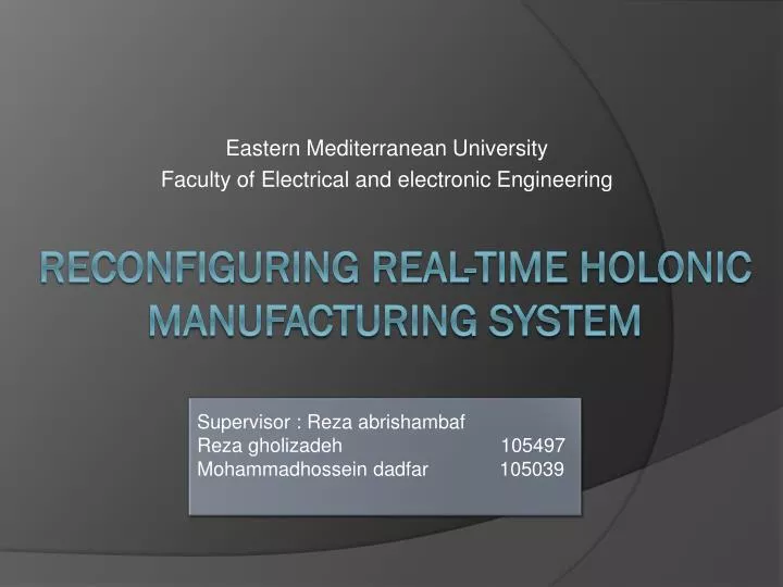 eastern mediterranean university faculty of electrical and electronic engineering