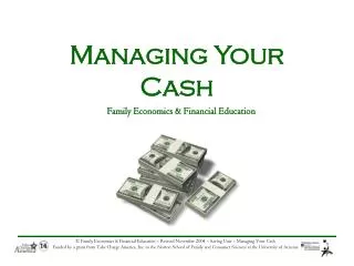 Managing Your Cash