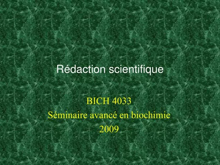 r daction scientifique