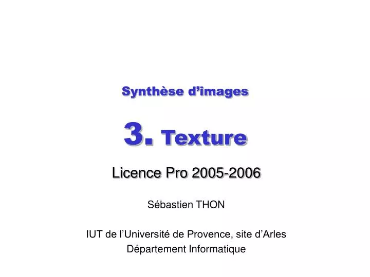 synth se d images 3 texture