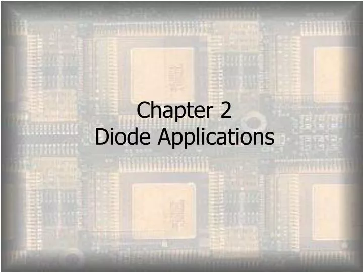 chapter 2 diode applications