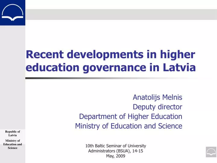 recent developments in higher education governance in latvia