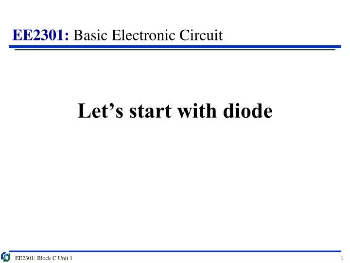 let s start with diode