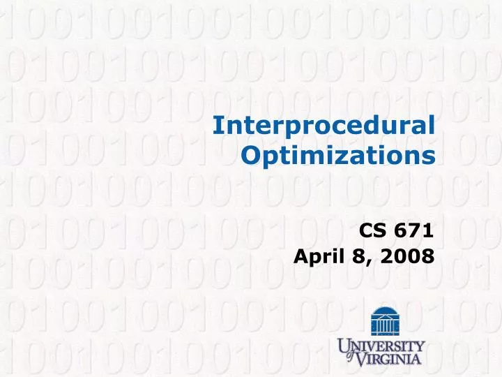 interprocedural optimizations