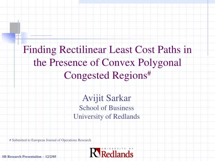 finding rectilinear least cost paths in the presence of convex polygonal congested regions