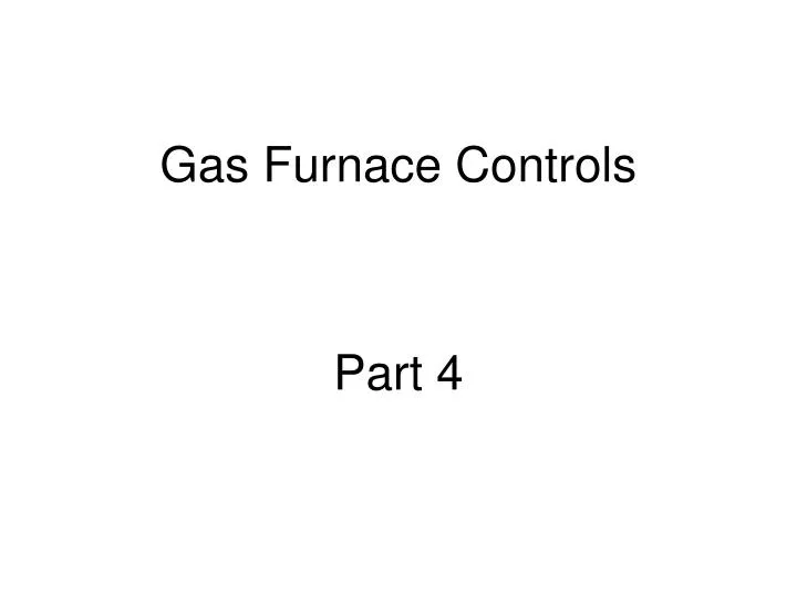 gas furnace controls