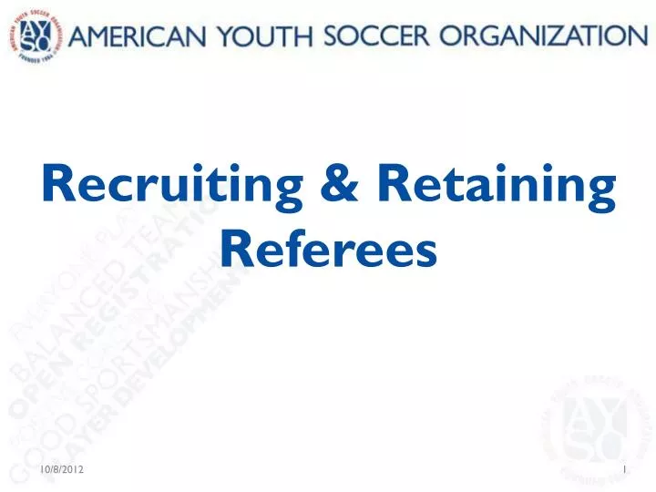 recruiting retaining referees