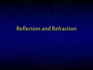 Reflection and Refraction