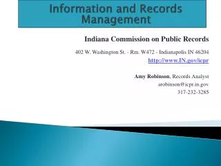 information and records management