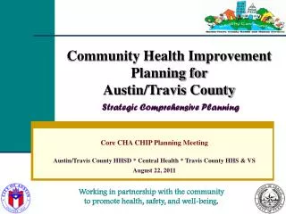 Community Health Improvement Planning for Austin/Travis County Strategic Comprehensive Planning