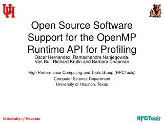 Open Source Software Support for the OpenMP Runtime API for Profiling