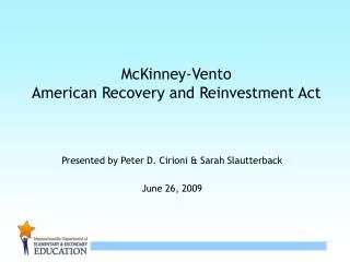 McKinney-Vento American Recovery and Reinvestment Act