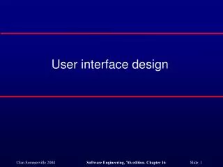 user interface design
